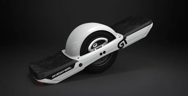 OneWheel GT with white accessories. Available at Riverbound Sports in Tempe, Arizona.