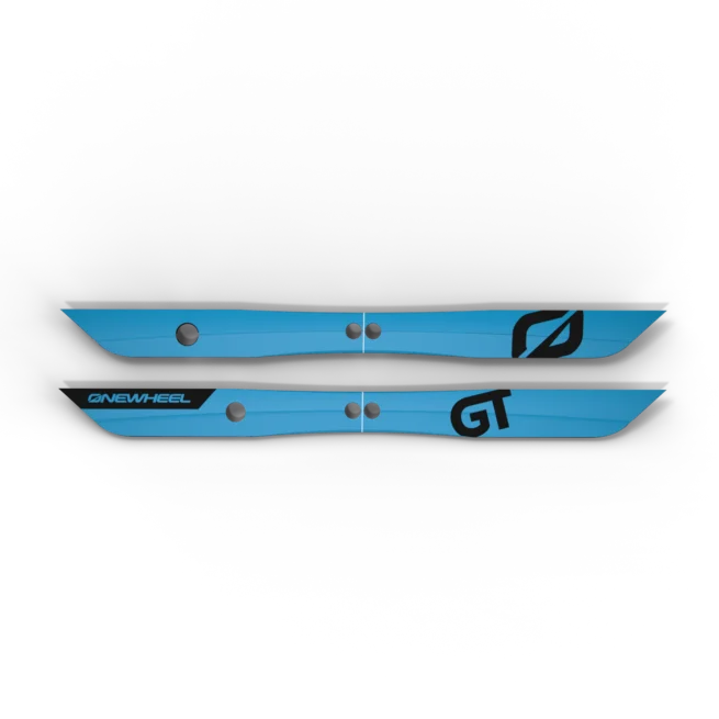 OneWheel Rail Guards in hot blue and black accent. Available at Riverbound Sports in Tempe, Arizona.