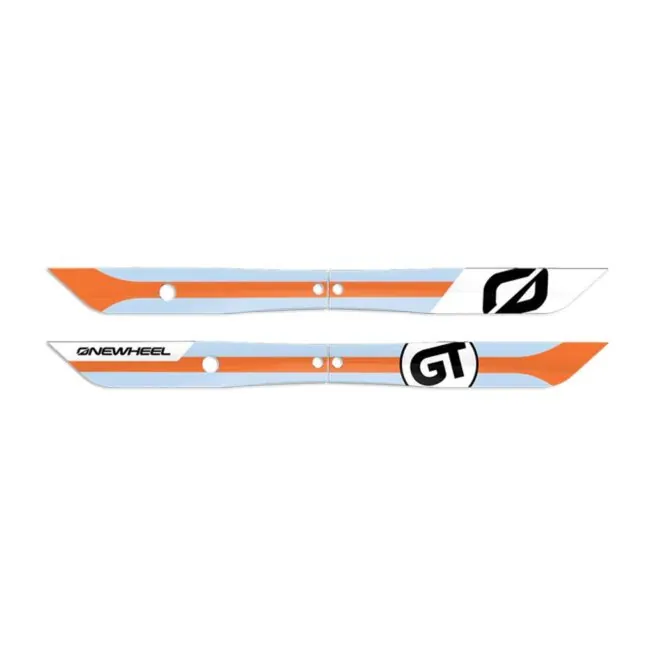 OneWheel GT Rail Guards in track with black GT. Available at Riverbound Sports in Tempe, Arizona.