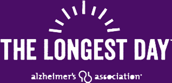 The Longest Day Paddle to fight Alzheimer's logo in purple with white writing.