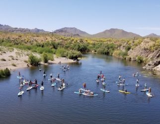 Paddling the Salt River with Riverbound Sports in Mesa, Arizona.