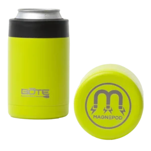 Bote Boards Megnepod 12oz koozie in citron. Available at Riverbound Sports in Tempe, Arizona.