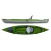 Eddyline Caribbean 12' sit on top kayak split side and top in seagrass and silver. Riverbound Sports authorized Eddyline dealer in Tempe, Arizona.