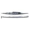 The Stellar S16S site on top surf ski kayak in white with grey single strip. Available at Stellar authorized dealer, Riverbound Sports in Tempe, Arizona.