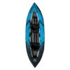 Aquaglide Chinook 100 inflatable kayak deck view in blue.