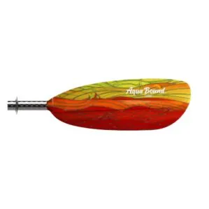 Aqua Bound Tango fiberglass paddle blade in fuego color. Available at Riverbound Sports in Tempe, Arizona.