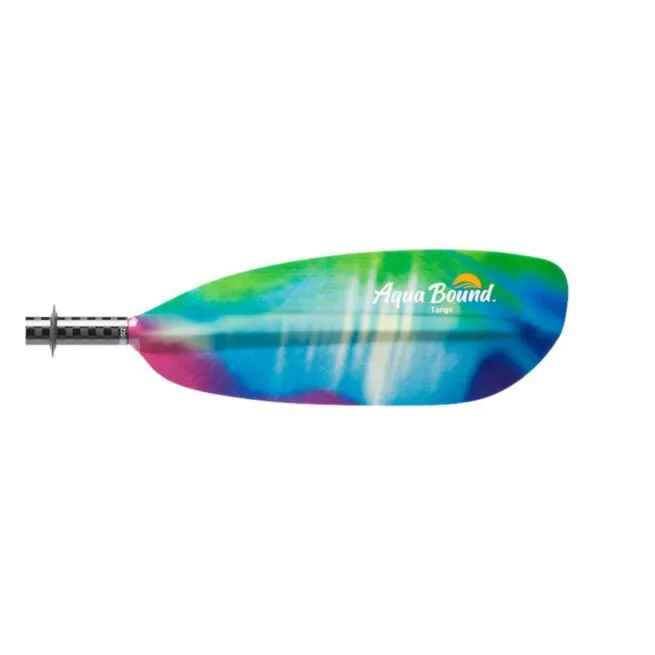 Aqua Bound Tango fiberglass paddle blade in northern lights color. Available at Riverbound Sports in Tempe, Arizona.