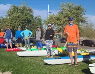 Tempe Town Lake Performance Paddle and a pint.