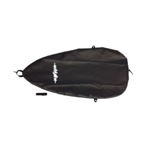 Eddyline Kayaks Sandpiper cockpit cover in black w/ straps. Available at Riverbound Sports in Tempe, Arizona.
