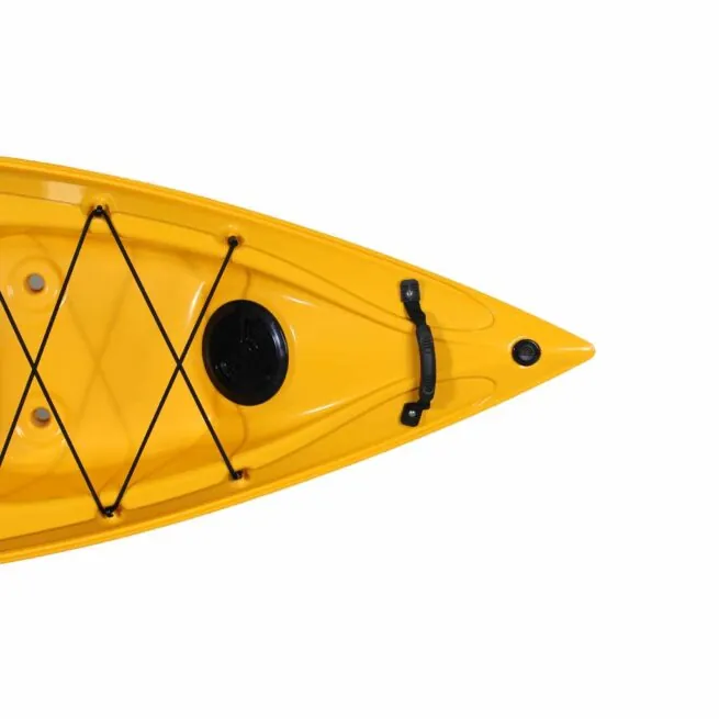 Eddyline Caribbean 10 yellow kayak stern tankwell 5.25" hatch. Riverbound Sports authorized Eddyline dealer in Tempe, Arizona.