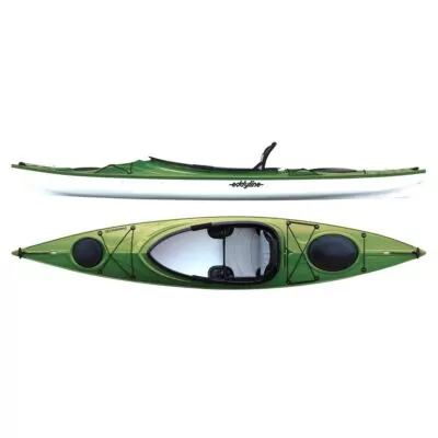 Eddyline Kayaks Sandpiper 130 seagrass sit-in kayak features. Available at authorized Eddyline dealer, Riverbound Sports in Tempe, Arizona.