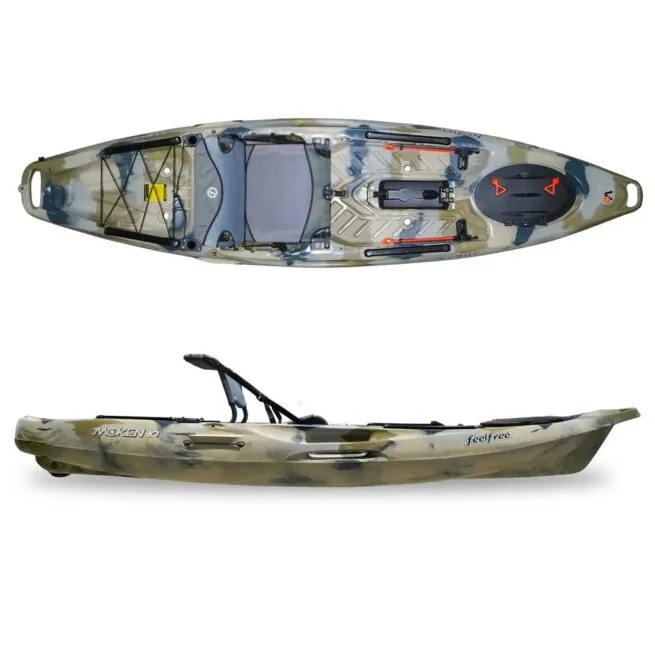New Feelfree Moken 10 Lite V2 kayak in desert camo color. Available at Riverbound Sports in Tempe, Arizona.