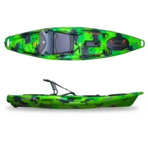 New Feelfree Moken 10 Lite V2 kayak in green flash color. Available at Riverbound Sports in Tempe, Arizona.