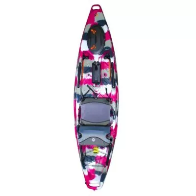New Feelfree Moken 10 Lite V2 kayak in pink camo color. Available at Riverbound Sports in Tempe, Arizona.