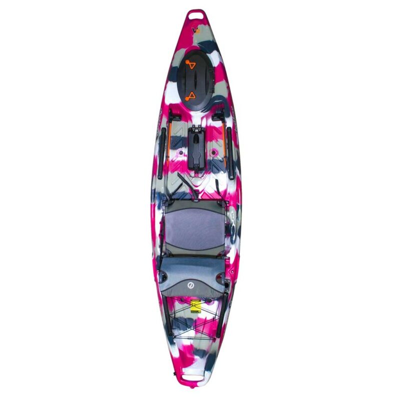 New Feelfree Moken 10 Lite V2 kayak in pink camo color. Available at Riverbound Sports in Tempe, Arizona.