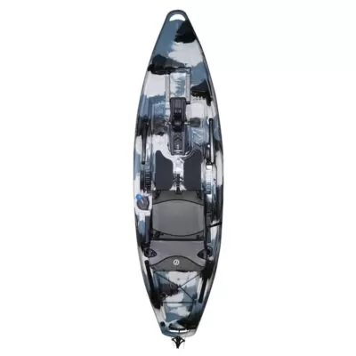 New Feelfree Moken 10 Pedal Drive fishing kayak in winter camo color. Available at Riverbound Sports in Tempe, Arizona.