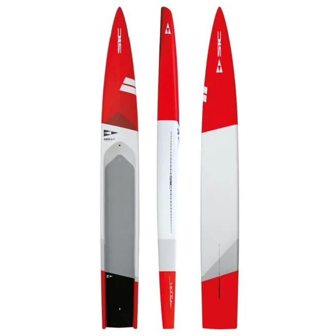 SIC Maui XRS 14'0" x 22" front, side, and bottom view. Color, red and white. Available at Riverbound Sports in Tempe, Arizona.