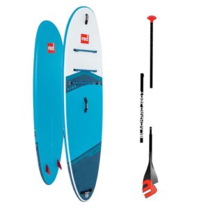 Red Paddle Co Ride 10'0" paddle board in blue with free Black Project Ohana Carbon Paddle. Available at Riverbound SPorts in Tempe, Arizona.