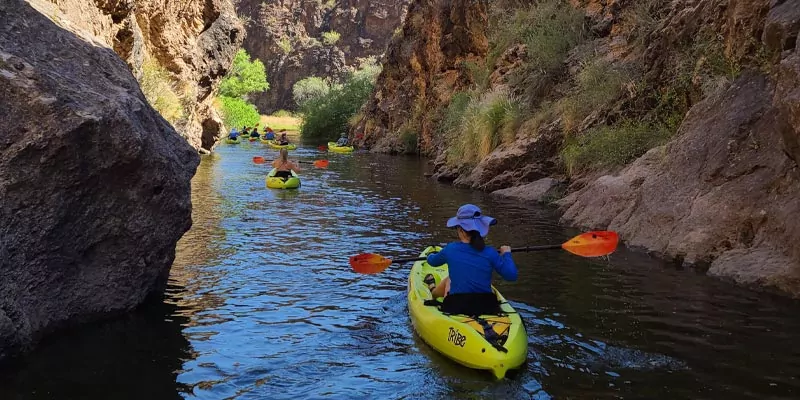 Saguaro Lake kayaking tour with Riverbound Sports.