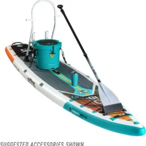 Bote Boards Traveler Touring inflatable SUP with accessories. Available at Riverbound Sports in Tempe, Arizona.
