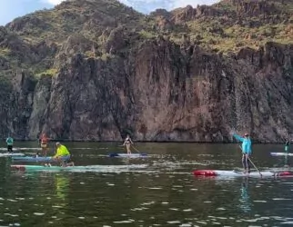 Sunday morning hot lap crew at Saguaro Lake.