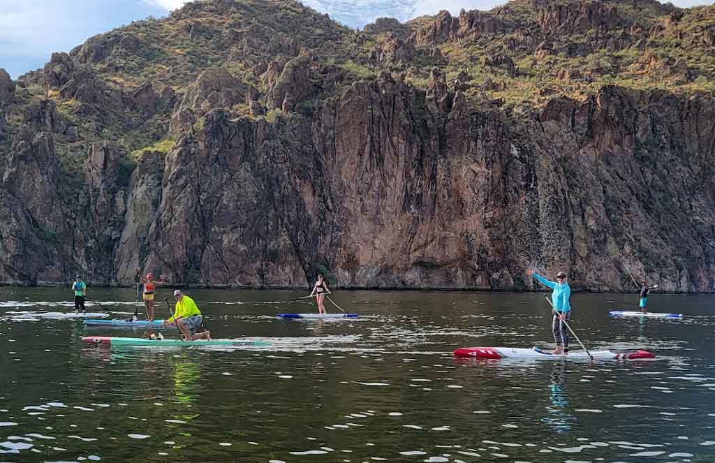 Sunday morning hot lap crew at Saguaro Lake.