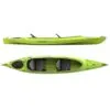 Liquidlogic Saluda 14.5 tandem sit-inside kayak in venom color. Split image top and side. Riverbound Sports is an authorized Liquidlogic dealer in Tempe, Arizona.