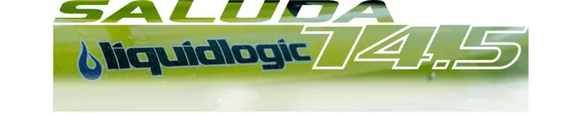 Liquidlogic Saluda tandem kayak venom colored logo banner.