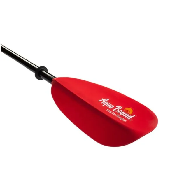 Aqua Bound Fiberglass Sting Ray Kayak Paddle in sunset red. Available at Riverbound Sports in Tempe, Arizona.