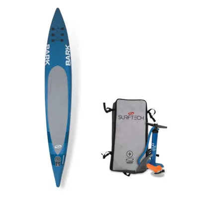 Bark Commander Air inflatable prone paddleboard. Available at Riverbound Sports in Tempe, Arizona.