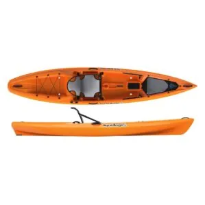 Liquidlogic Kiawak 12 SOT kayak in orange color. Available at Riverbound Sports in Tempe, Arizona.