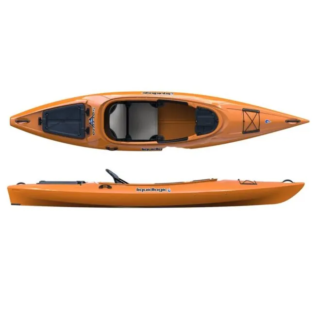 Liquidlogic Saluda 12 sit inside kayak in orange color. Available at Riverbound Sports in Tempe, Arizona.