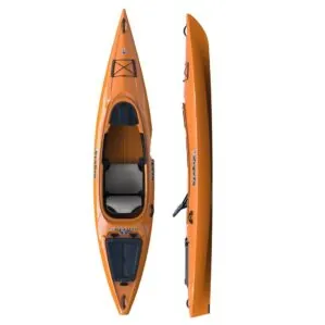 Liquidlogic Saluda 12 sit inside kayak in orange color. Available at Riverbound Sports in Tempe, Arizona.