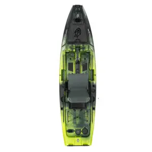 Native Watercraft Titan X Propel fishing kayak in gator green color top view. Available at Riverbound Sports Paddle Company in Tempe, Arizona.