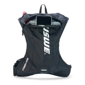 USWE Outlander 2L Hydration Pack in carbon black. Available at Riverbound Sports in Tempe, Arizona.