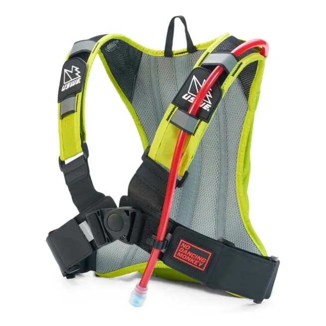 USWE Outlander 2L Hydration Pack in crazy yellow. Available at Riverbound Sports in Tempe, Arizona.