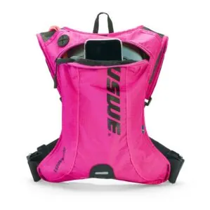 USWE Outlander 2L Hydration Pack in race pink. Available at Riverbound Sports in Tempe, Arizona.