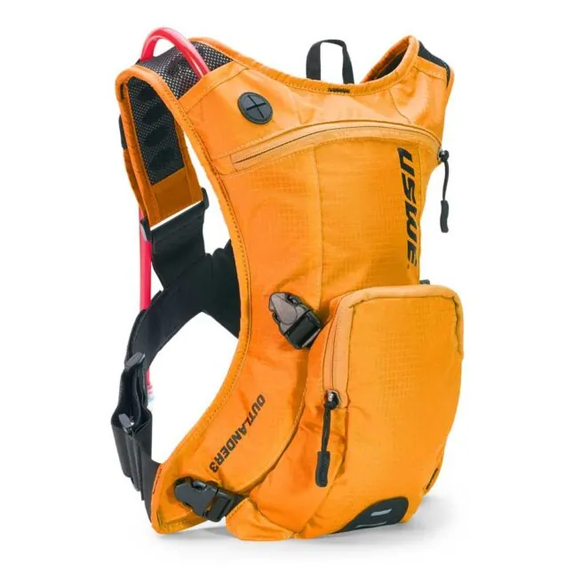 USWE Outlander 3L Hydration Pack in factory orange. Available at Riverbound Sports in Tempe, Arizona.