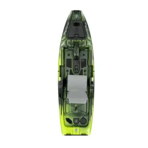 Native Watercraft Titan X 10.5 Propel fishing kayak in gator green color top view. Available at Riverbound Sports Paddle Company in Tempe, Arizona.