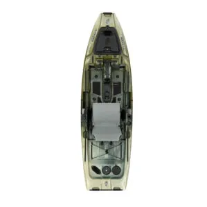 Native Watercraft Titan X 10.5 Propel fishing kayak in hidden oak color top view. Available at Riverbound Sports Paddle Company in Tempe, Arizona.