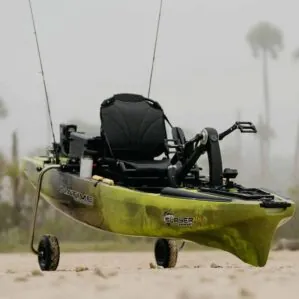 The Native Watercraft Sidekick HD transportation system on the Slayer MAX. Available at Riverbound Sports Paddle Company in Tempe, Arizona.
