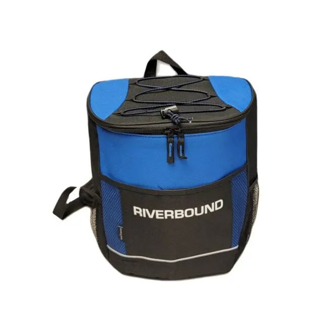 Riverbound backpack cooler in blue. Available at Riverbound Paddle Company in Tempe, Arizona.