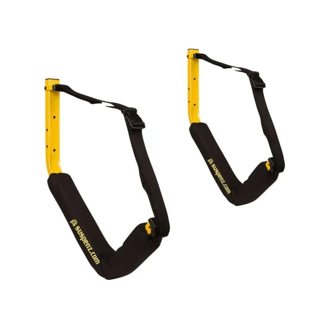 Suspenz EZ Rack Kayak & Canoe storage in yellow. PN: 12-9903 Available at Riverbound Sports in Tempe, Arizona.