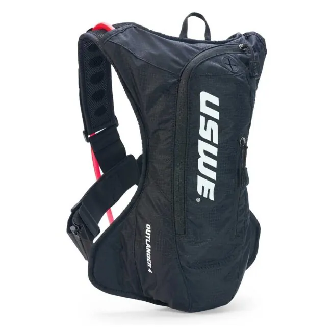 USWE Outlander 4 L Hydration Pack in black. Available at Riverbound Paddle Company in Tempe, Arizona.