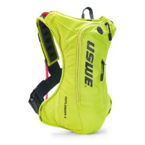 USWE Outlander 4 L Hydration Pack in crazy yellow. Available at Riverbound Paddle Company in Tempe, Arizona.