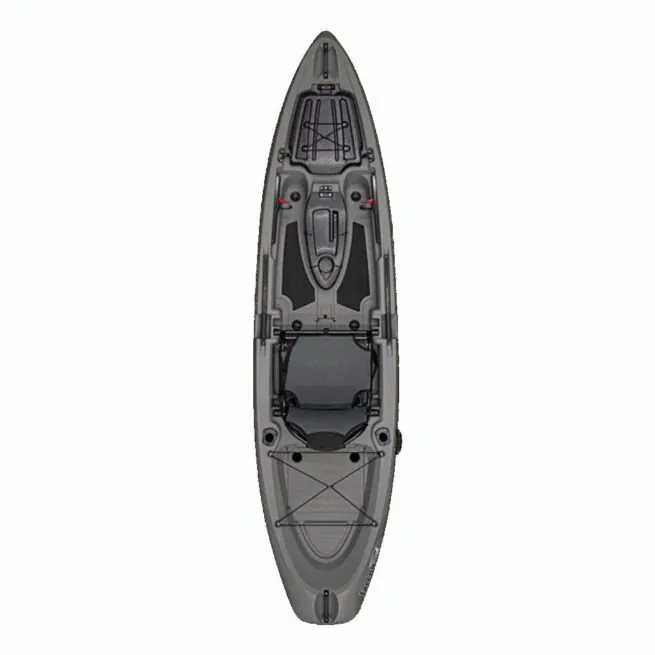 Grey sit-on-top Native Falcon 11 fishing kayak. Riverbound Sports Paddle Company in Tempe, Arizona.