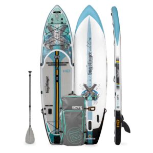Bote HD Bug Slinger Warbirds Stand-up paddle boards with paddles and bag. Riverbound Sports Paddle Company