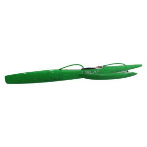Kai Wa'a Vela Pro Outrigger Canoe in pro-green color at Riverbound Sports.