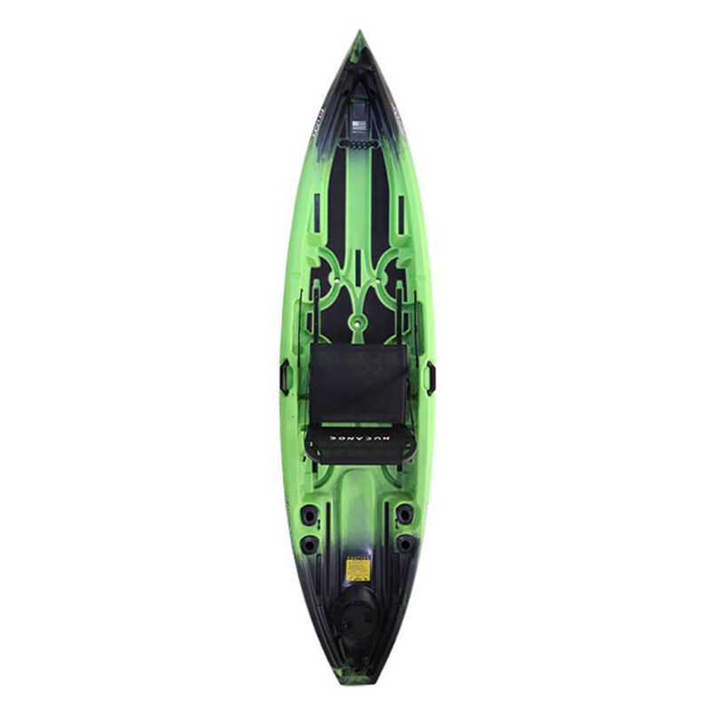 NuCanoe Flint fishing kayak in nuclear green color at Riverbound Sports.