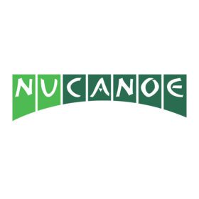 Green NuCanoe logo with curved text design